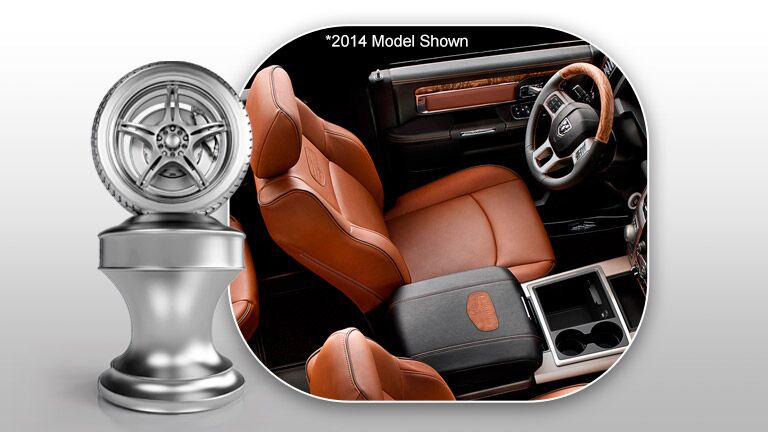 leather interior of the 2015 Ram 1500
