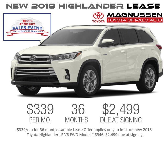 Toyota Highlander Lease >> 2018 Highlander July 4th Deals Toyota Highlander Lease >> 2018 Highlander July 4th Deals