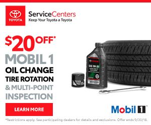Toyota Complete Service with Mobile1 Oil Change Visit Toyota Service Center serving Mountain View, Sunnyvale & Palo Alto for Toyota Complete Service with Mobile1 Oil Change.