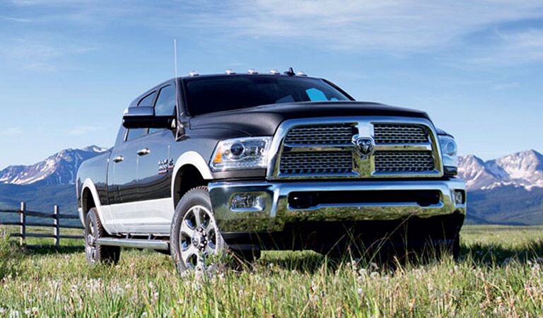Ram 3500 Truck sitting in a farm field