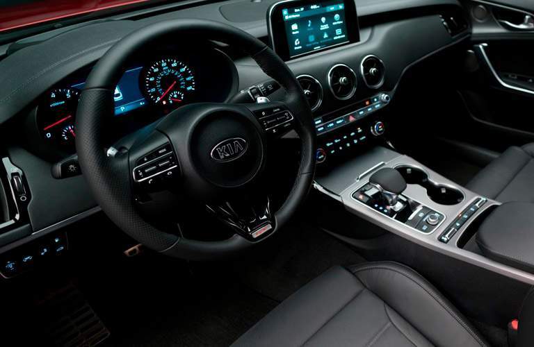 kia stinger black interior