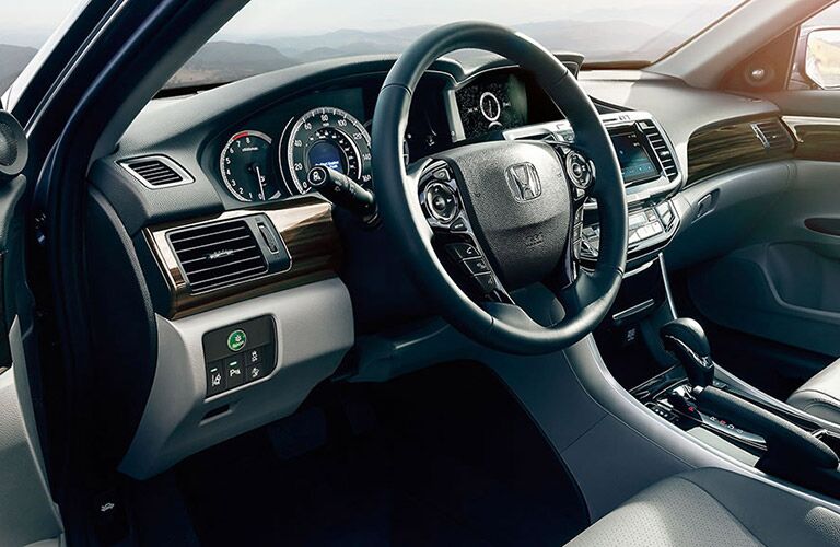steering wheel and dashboard of the 2016 Honda Accord