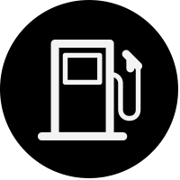 black fuel economy icon
