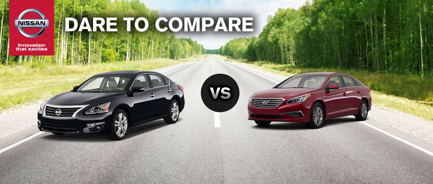 2014 Nissan Altima vs 2015 Hyundai Sonata makes some scratch their head, but come to Continental Nissan to see why we think the Altima wins in our eyes.