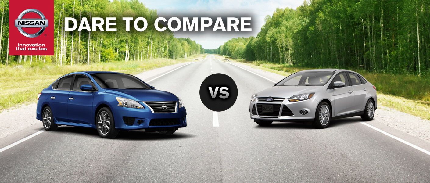 How does the 2014 Nissan Sentra compare to the 2014 Ford Focus?