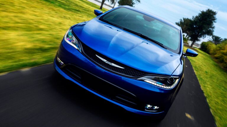 Blue Chrysler 200 Front