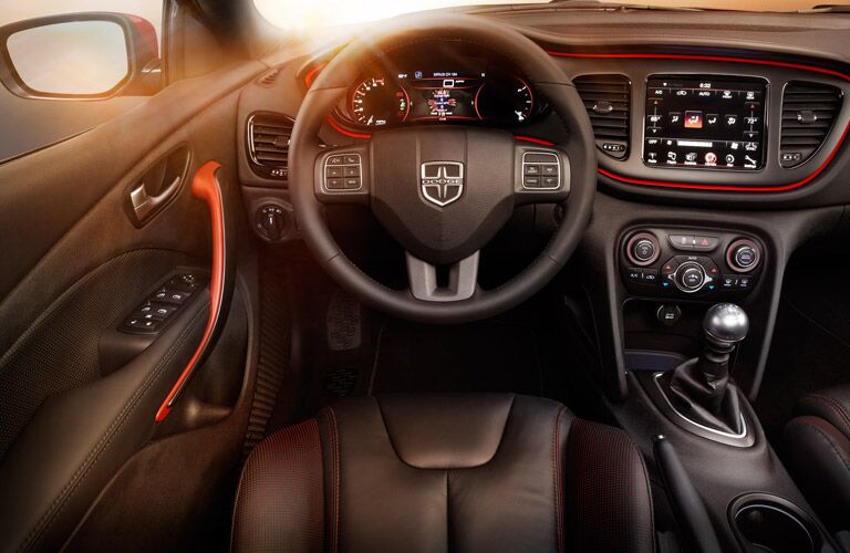 2016 Dodge Dart Black Leather Interior