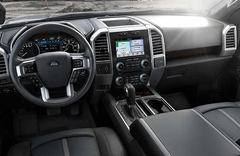 2016 ford f-150 interior dashboard black leather touchscreen