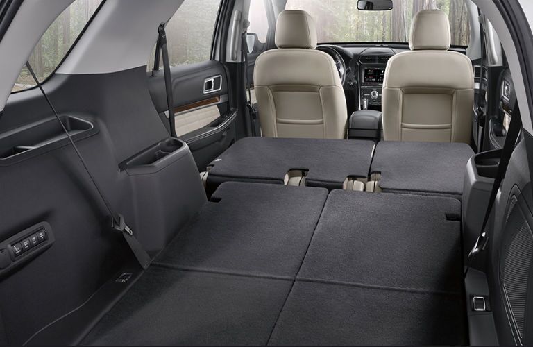 2017 ford explorer cargo space seats folded down