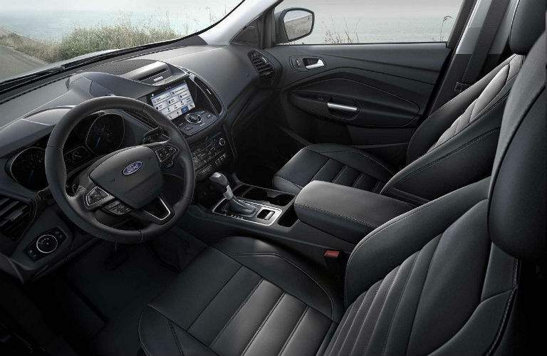 Leather upholstery is standard on the top of the line Titanium version of the 2018 Escape