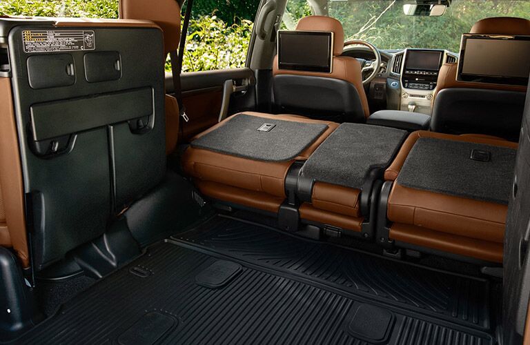 2018 Toyota Land Cruiser rear seats folded down