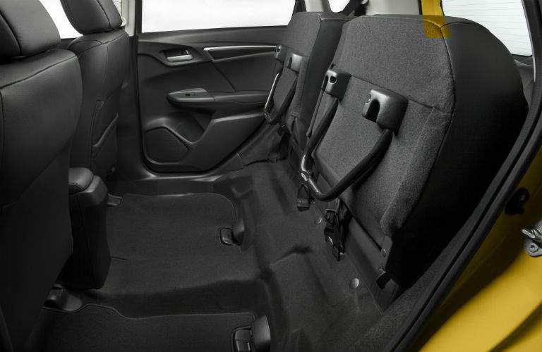 Rear seats folded up in the 2018 Honda Fit