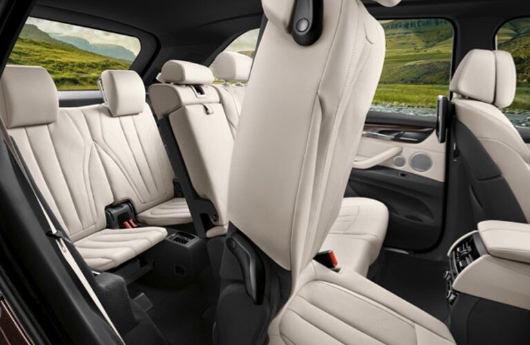 two rows of rear seating in the 2017 BMW X5