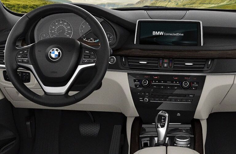 front dashboard of the 2017 BMW X5