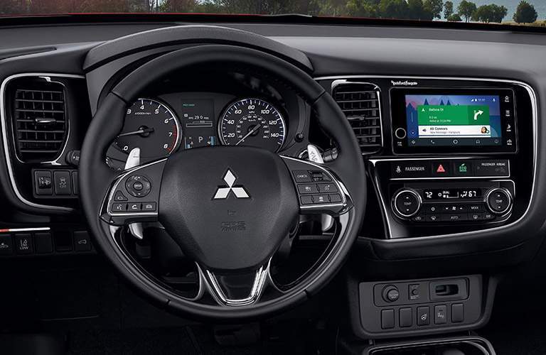 2017 Mitsubishi Outlander interior front steering wheel