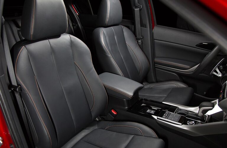 front interior of 2019 mitsubishi eclipse cross including seats and center console