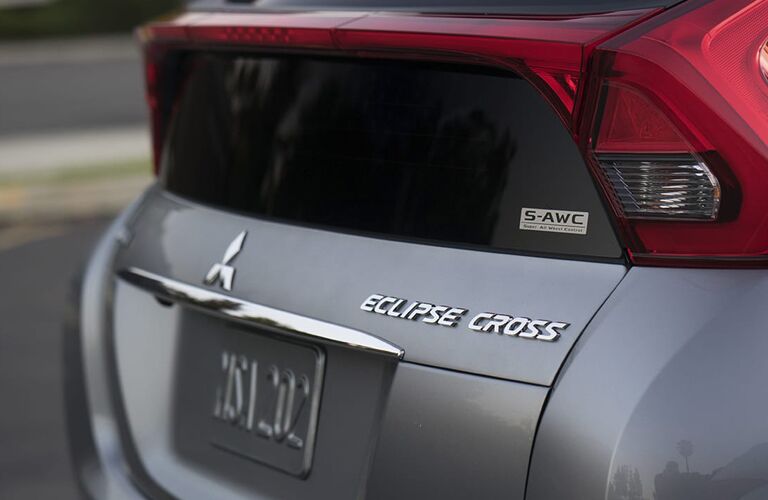 rear end of silver 2019 mitsubishi eclipse cross