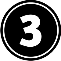 circular image with the number three in the center