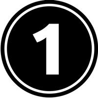 circular image with the number one in the center