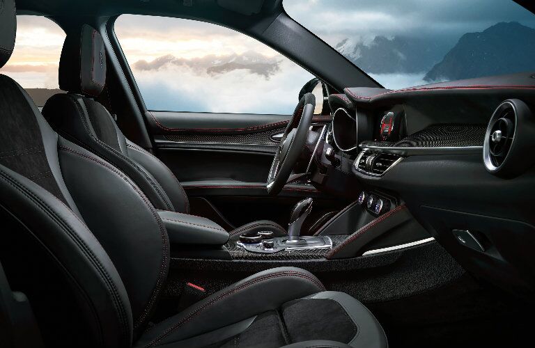 2018 Alfa Romeo Stelvio Black Leather Interior