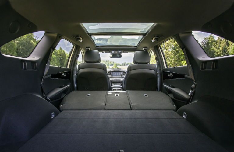 2016 Kia Sorento Rear Storage Space Folded Seats