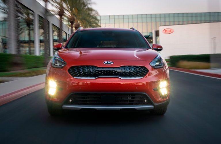 2020 Kia Niro exterior closeup of grille and headlights