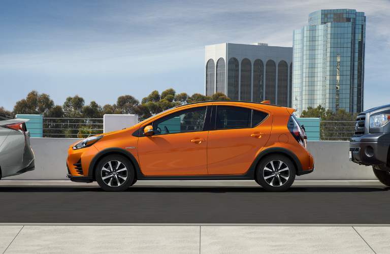 2018 toyota prius c in orange