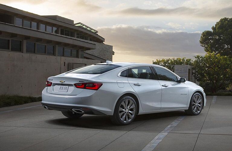 Rear view of the 2016 Chevy Malibu