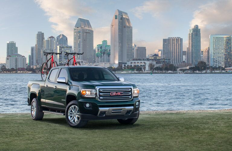 2016 GMC Canyon before a city