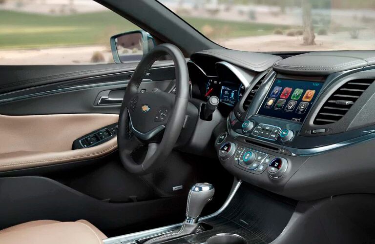 2017 Chevy Impala steering wheel and dash touchscreen from the side Winnipeg, mb