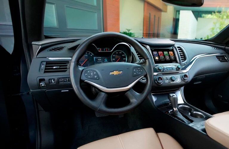 steering wheel and dashboard on the 2017 Chevy Impala winnipeg, mb