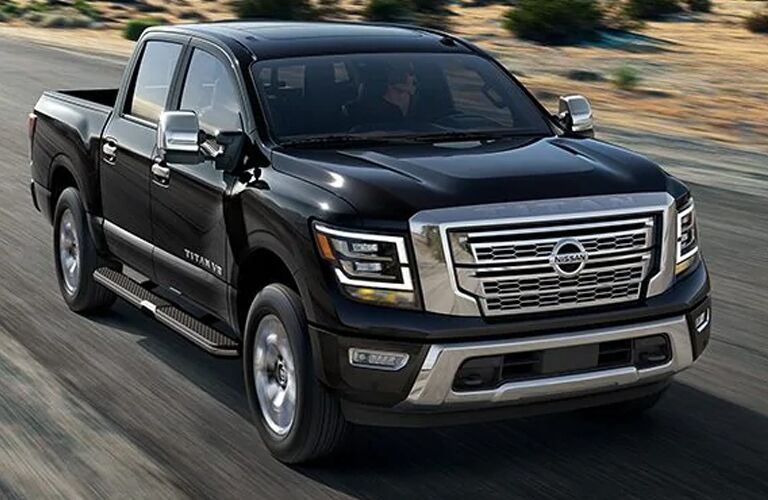 2020 Nissan TITAN going down the road