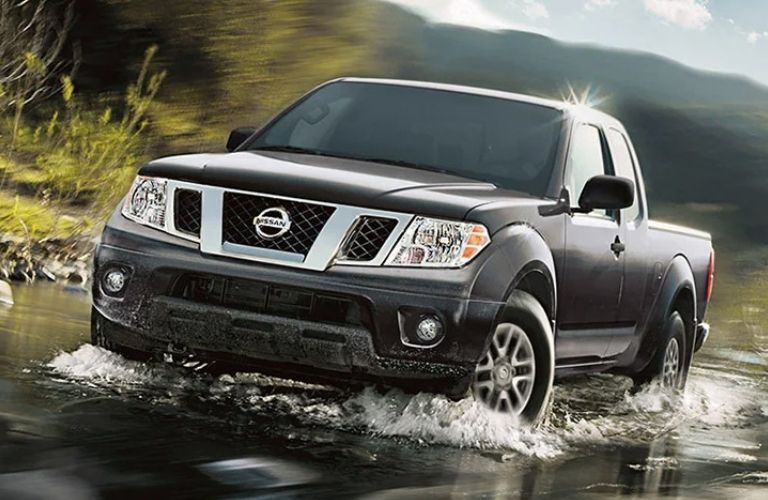 Close up view of the 2021 Nissan Frontier on water