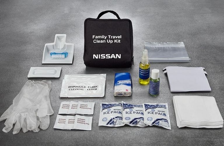 Family Travel Clean up kit offered by Nissan