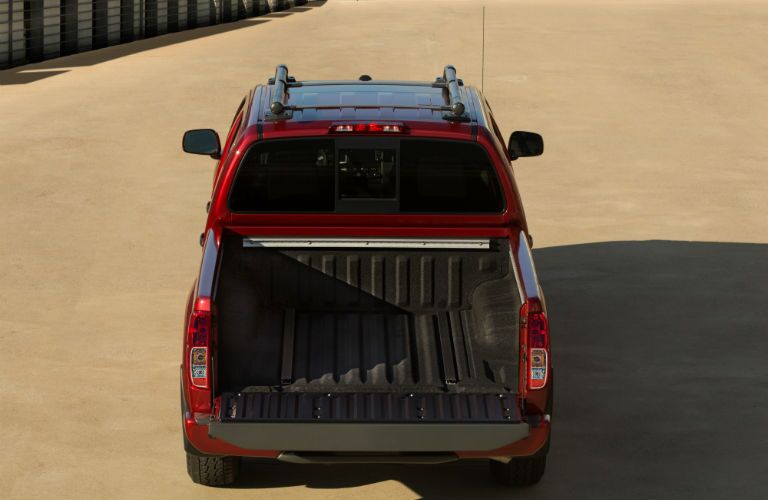 A photo of the cargo bed used by the 2020 Nissan Fronier.
