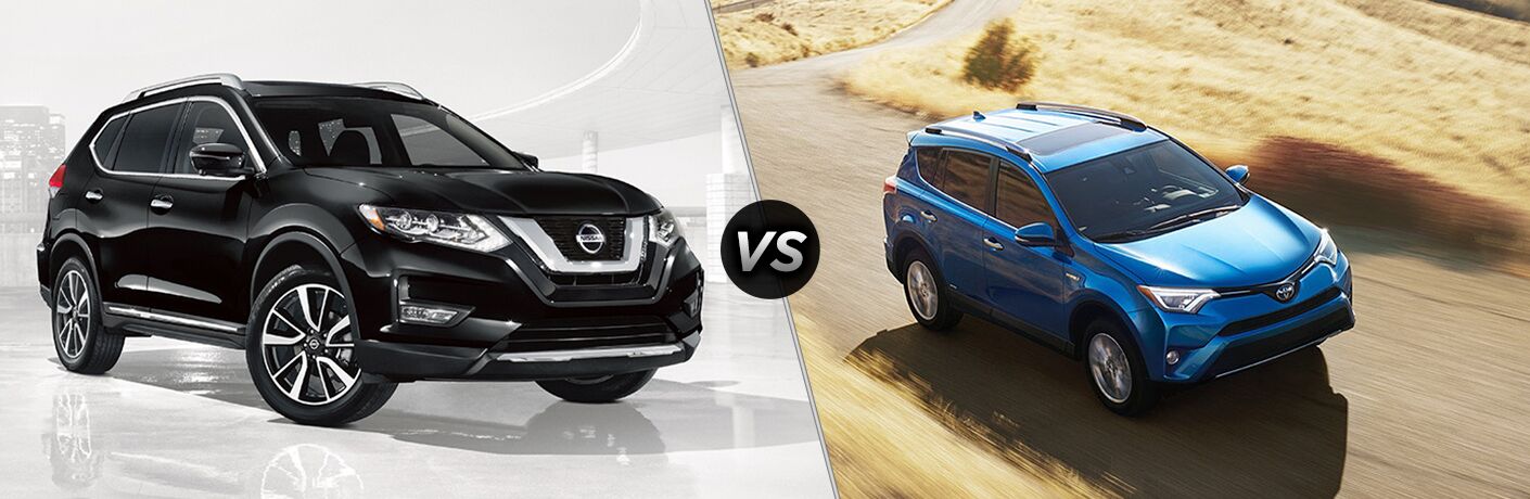 A side-by-side comparison of the 2018 Nissan Rogue vs. 2018 Toyota RAV4