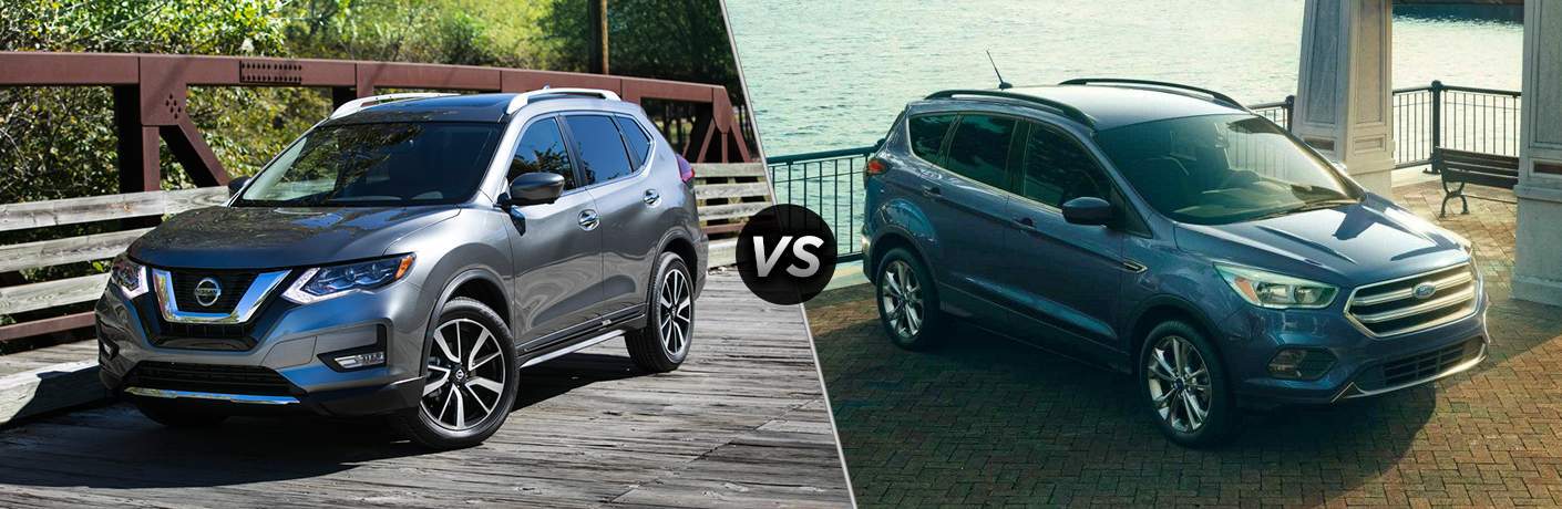 A side-by-side comparison of the 2018 Nissan Rogue vs. 2018 Ford Escape