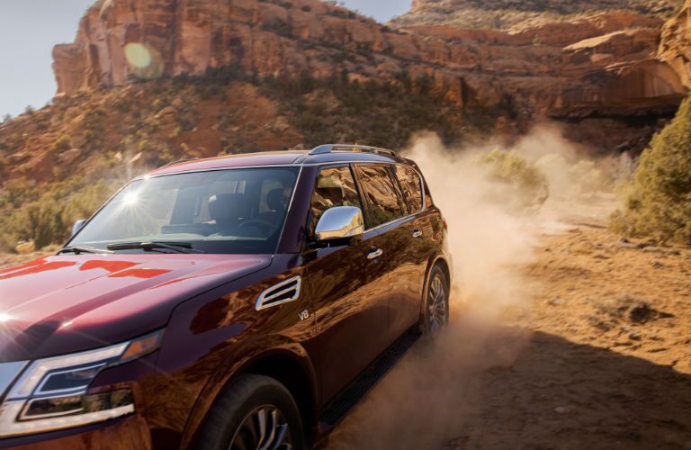 A photo of the 2021 Nissan Armada in the desert.