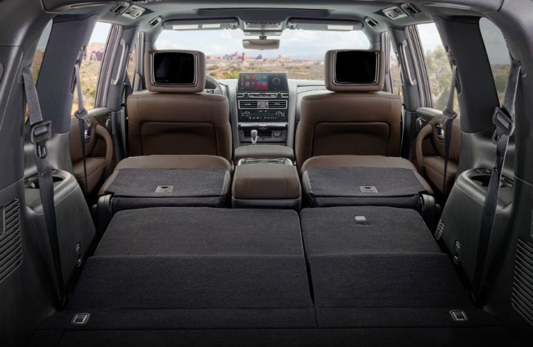 A photo of the maximum cargo configuration of the 2021 Nissan Armada.