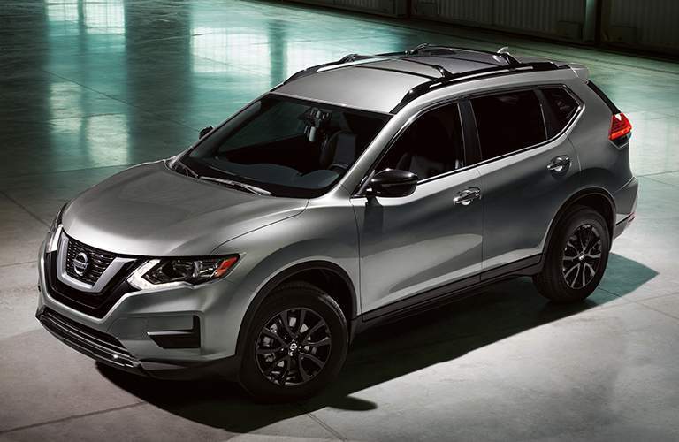 An overhead photo of the 2018 Nissan Rogue in a warehouse.