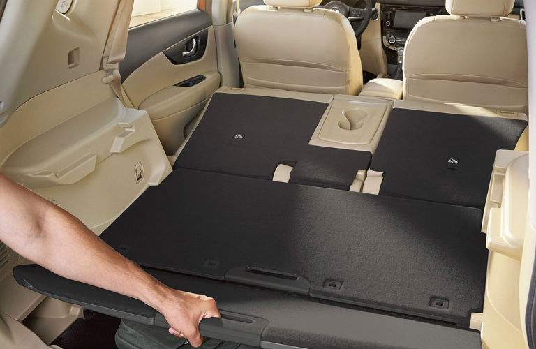 a view of the cargo space available in the 2018 Nissan Rogue