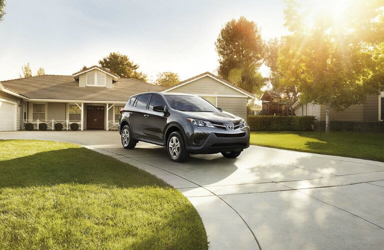 Gray 2015 Toyota RAV4 Front Exterior in Driveway