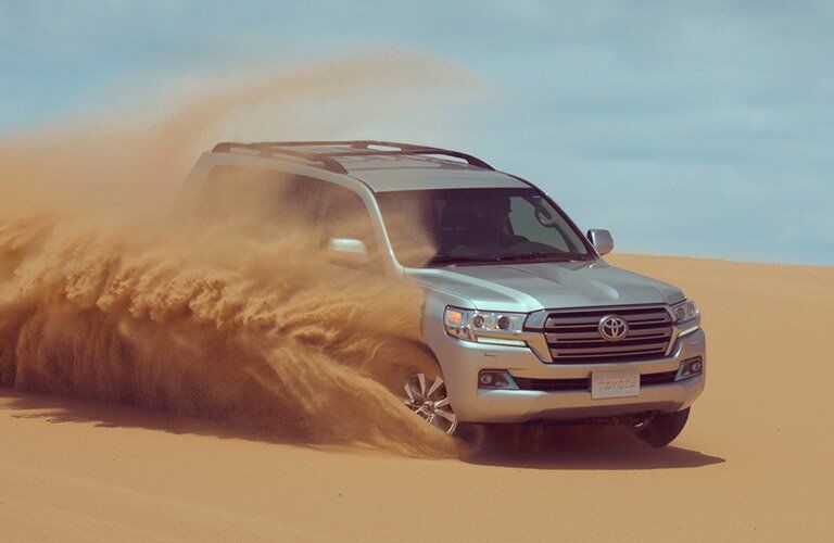 Silver 2017 Toyota Land Cruiser in Sand Dunes