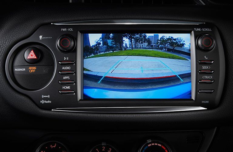 Close Up of 2018 Toyota Yaris Rearview Camera