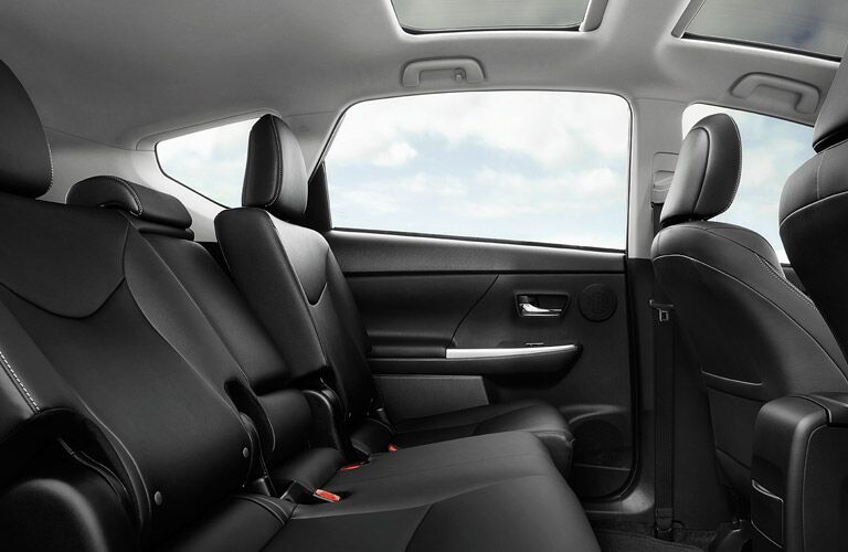 Interior of 2016 Toyota Prius v