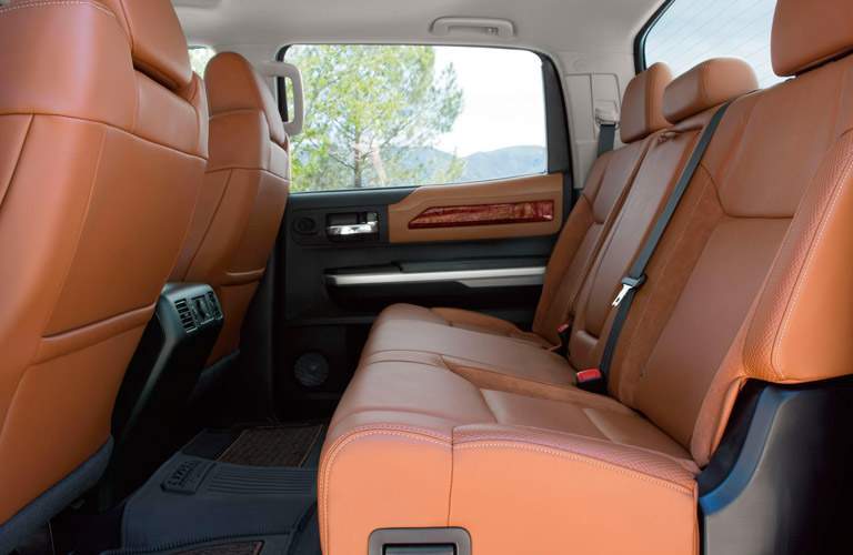 2017 Toyota Tundra rear interior passenger space