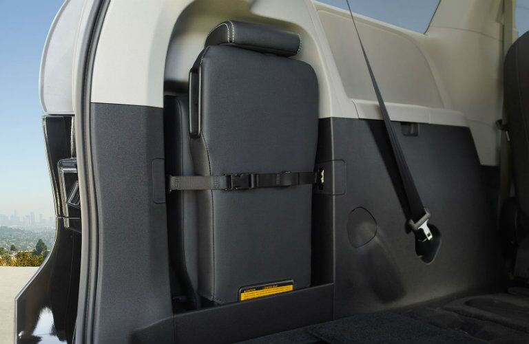 Folded seat storage in 2017 Toyota Sienna