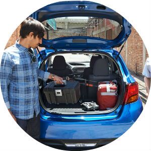 2017 Toyota Yaris cargo space