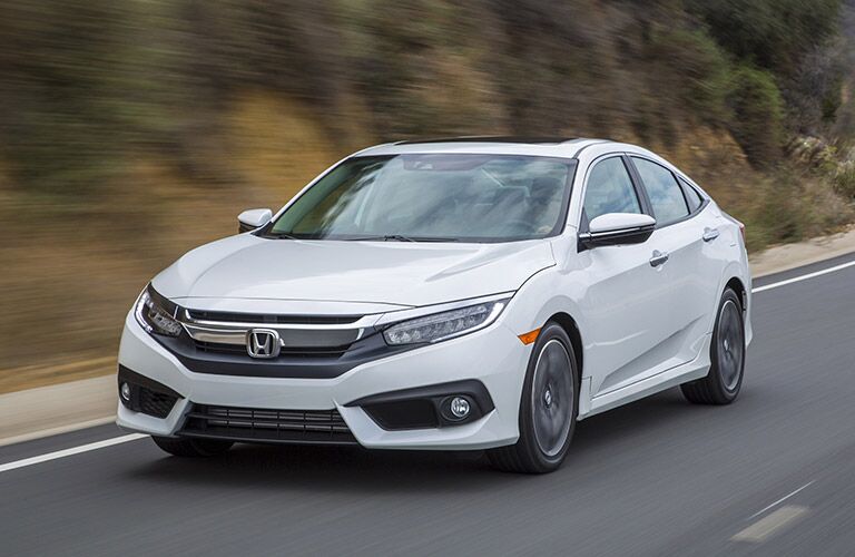 Exterior View of the 2017 Honda Civic in White