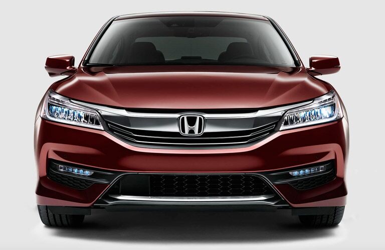 Front Grille View of 2017 Honda Accord Touring in Red